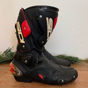 Sidi Vertigo Motorcycle Black Boots Size US 8.5 EUR 42 Motorbike Biker Racing